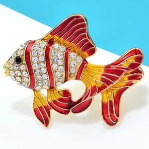 Exquisite Cindy Xiang Fun Fish Pin Brooch Pendant
